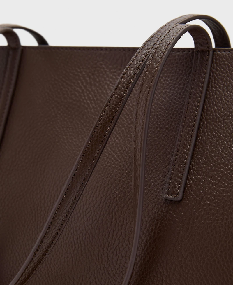 Mango Women's Double Handle Shopper Bag