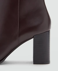 Mango Women's Block Heel Ankle Boots