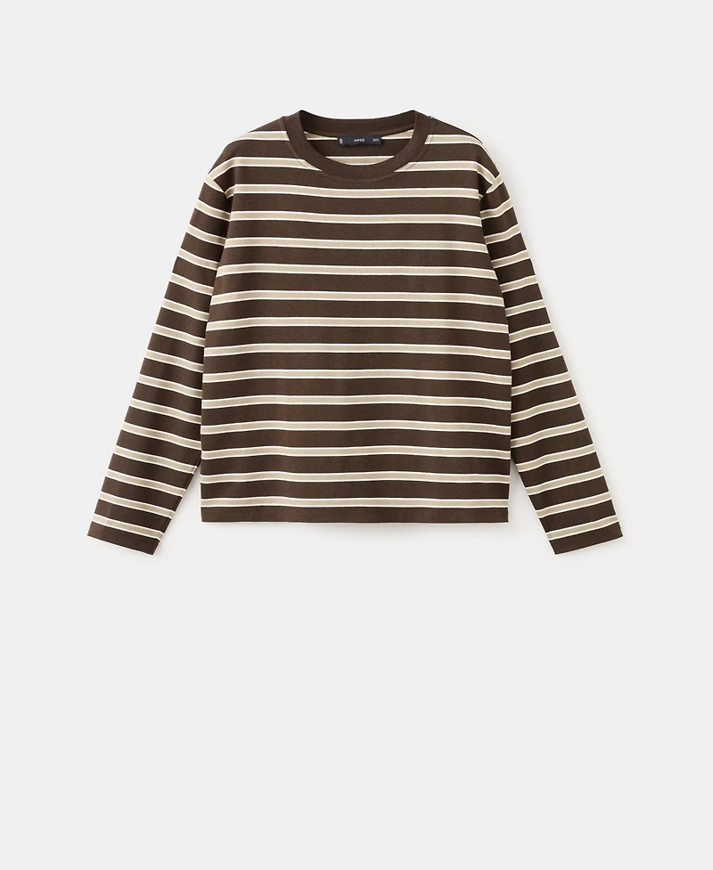 Mango Women's Long-Sleeved Striped T-Shirt