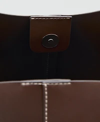 Mango Women's Double Handle Shopper Bag
