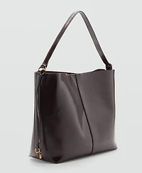 Mango Women's Shiny Shoulder Bag