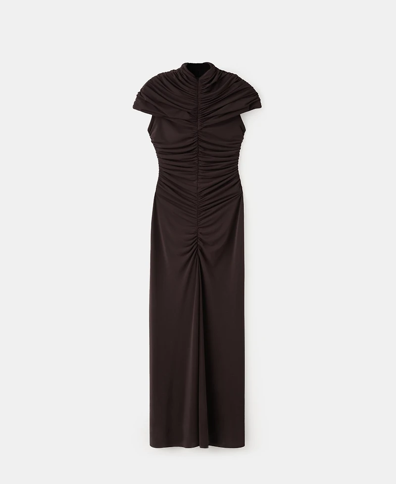 Mango Women's Gathered Body Flared Dress