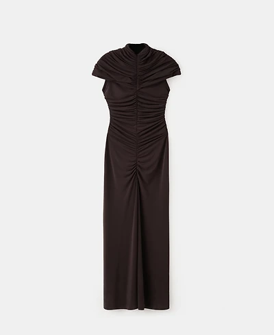 Mango Women's Gathered Body Flared Dress