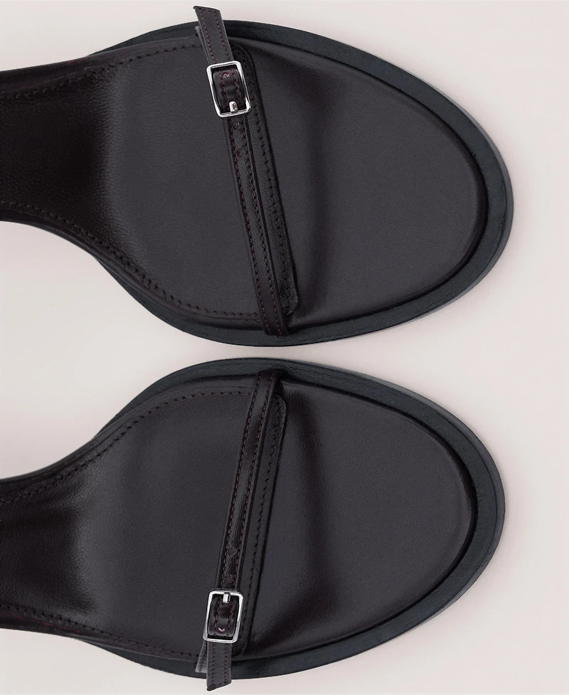 Mango Women's Leather Strappy Buckle Sandals