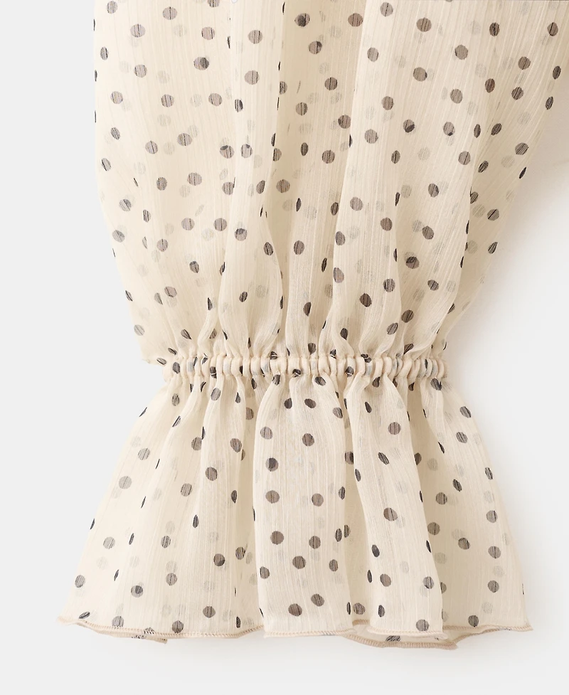 Mango Women's Bow Polka-Dot Blouse