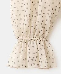 Mango Women's Bow Polka-Dot Blouse