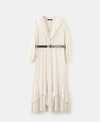Mango Women's Long Ruffled Dress