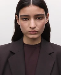 Mango Women's Double-Breasted Wool Suit Jacket