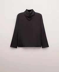 Mango Women's Satin Turtleneck Blouse