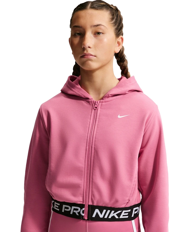 Nike Big Girls Pro Fleece Dri-fit Full-Zip Hoodie
