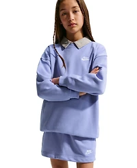 Nike Big Girls 7-16 Sportswear Club Fleece Oversized-Fit Sweatshirt