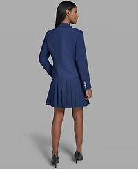 Karl Lagerfeld Paris Women's 3-Button Cropped Jacket