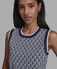 Karl Lagerfeld Paris Women's Crew Neck Sleeveless Sweater