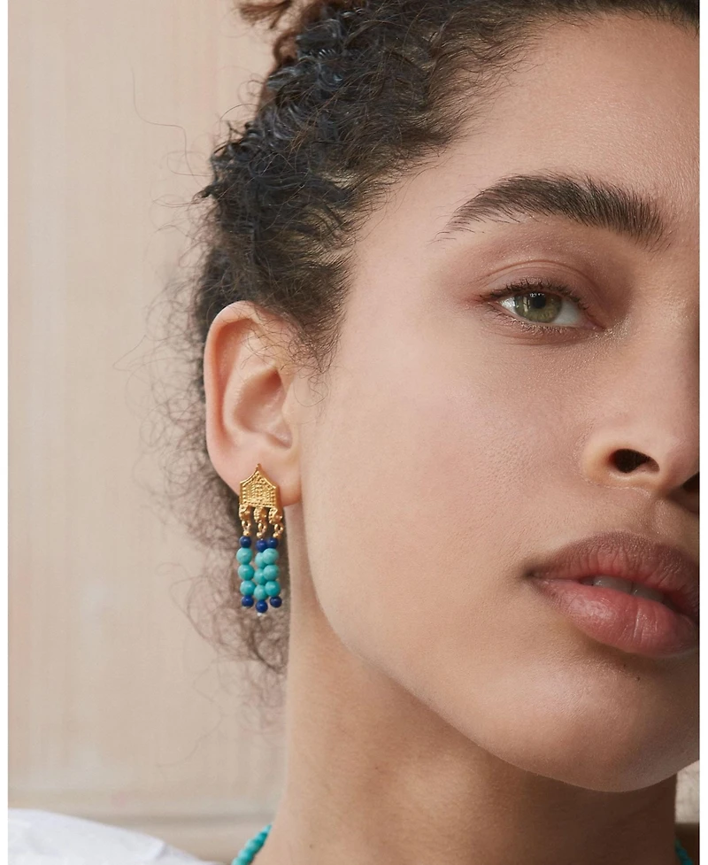 Ottoman Hands Riva Bead Drop Earrings