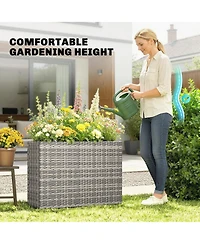 Outsunny Raised Garden Bed with Adjustable Foot Pads,