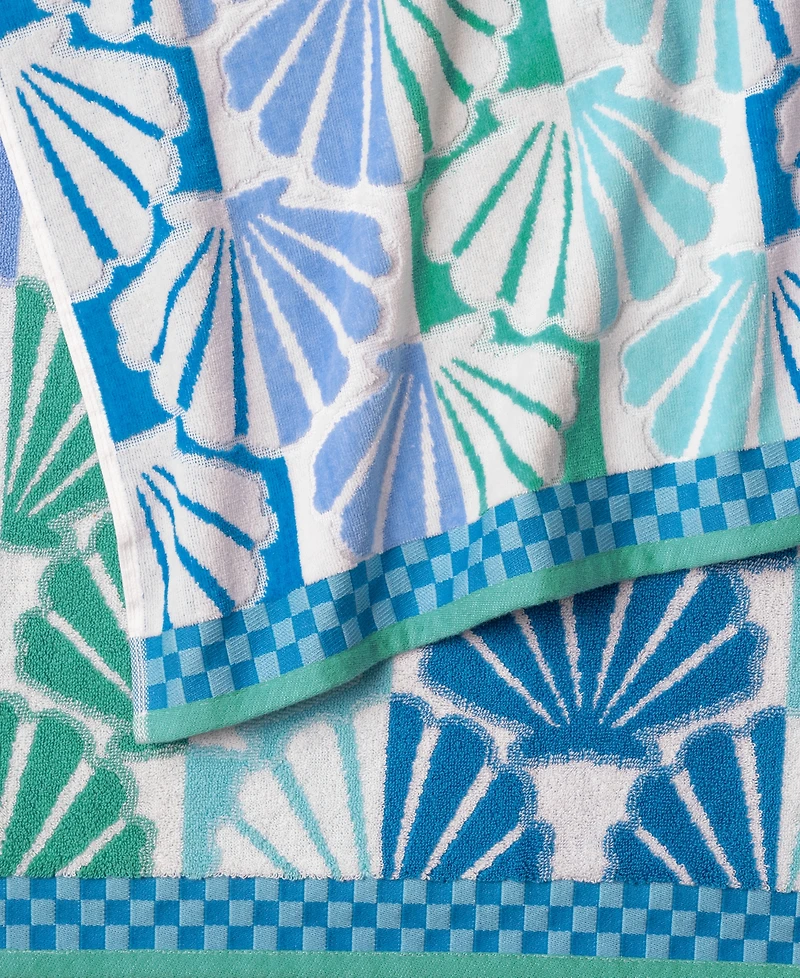 The Beach House Shell Stripe Cotton Beach Towel, 40" x 70"