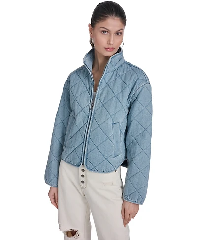 Levi's Women's Quilted Short Liner Zipper Jacket