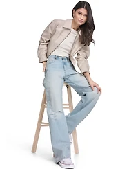 Levi's Women's Faux Leather Relaxed-Fit Zip-Front Jacket