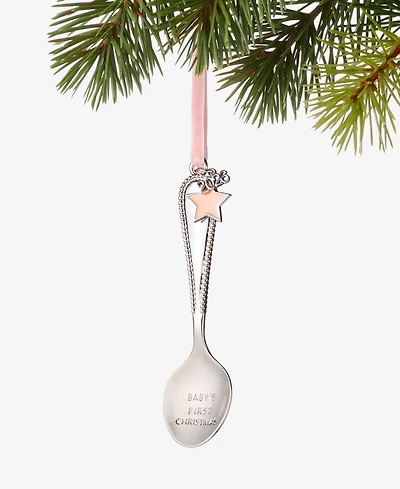 Holiday Lane Baby's First Pink Christmas Spoon 2026 Ornament, Macy's Exclusive