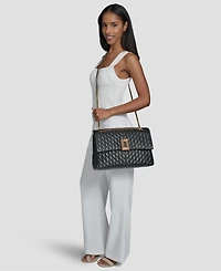 Karl Lagerfeld Paris Lafayette Large Leather Shoulder Bag