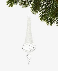 Holiday Lane Iced Delight Glass Icicle Ornament, Macy's Exclusive