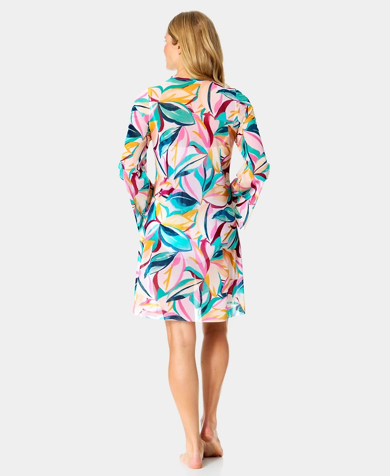 Anne Cole Women's Keyhole Mesh Tunic Swim Dress