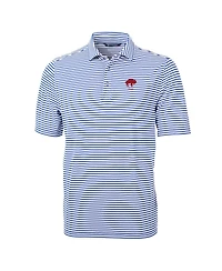 Cutter & Buck Men's Blue Buffalo Bills Throwback Logo Virtue Eco Pique Stripe Polo Shirt