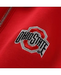 ZooZatz Women's Scarlet Ohio State Buckeyes Tri-Blend Quarter-Zip Flowy Top