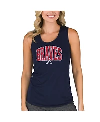 Concepts Sport Women's Navy Atlanta Braves Marathon Racerback Tank Top