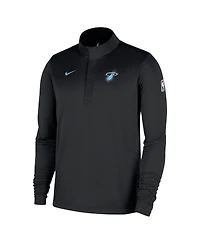 Nike Men's Black Miami Heat 2025/26 City Edition Remix Authentic Coaches Dri-fit Half-Zip Sweatshirt