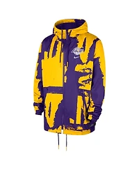 Nike Men's and Women's Purple Los Angeles Lakers Courtside Club Premium Woven Full-Zip Hooded Jacket