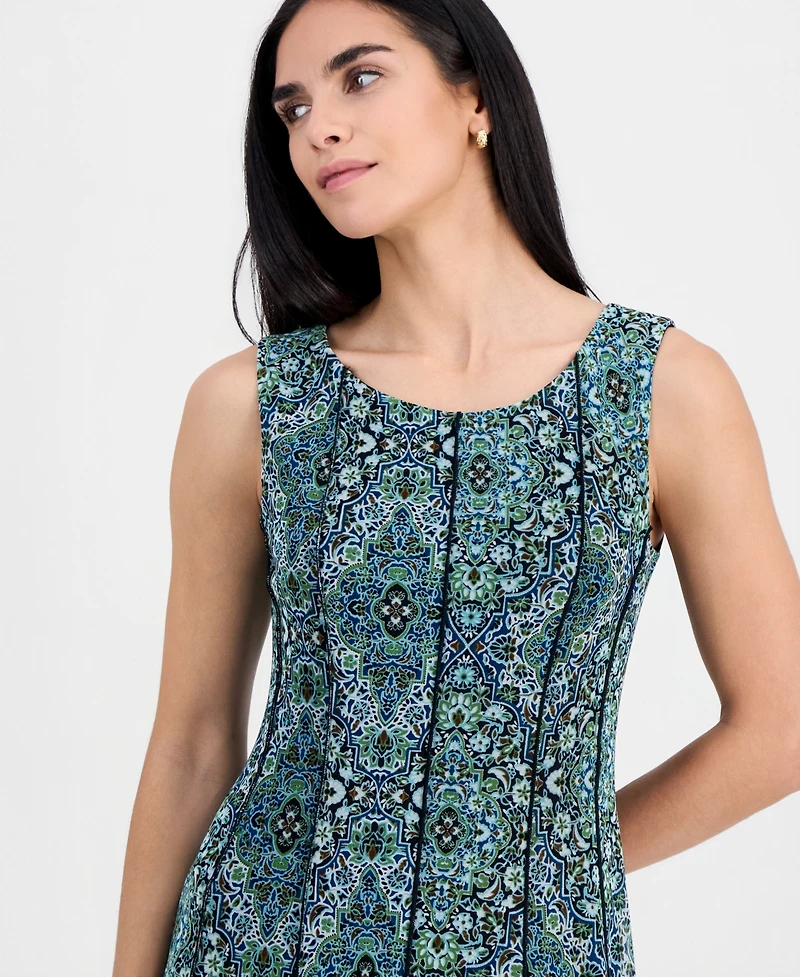 Connected Petite Sleeveless Fit & Flare Dress