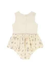 Calvin Klein Baby Girls' Chunky Rib and Printed Cotton Sunsuit