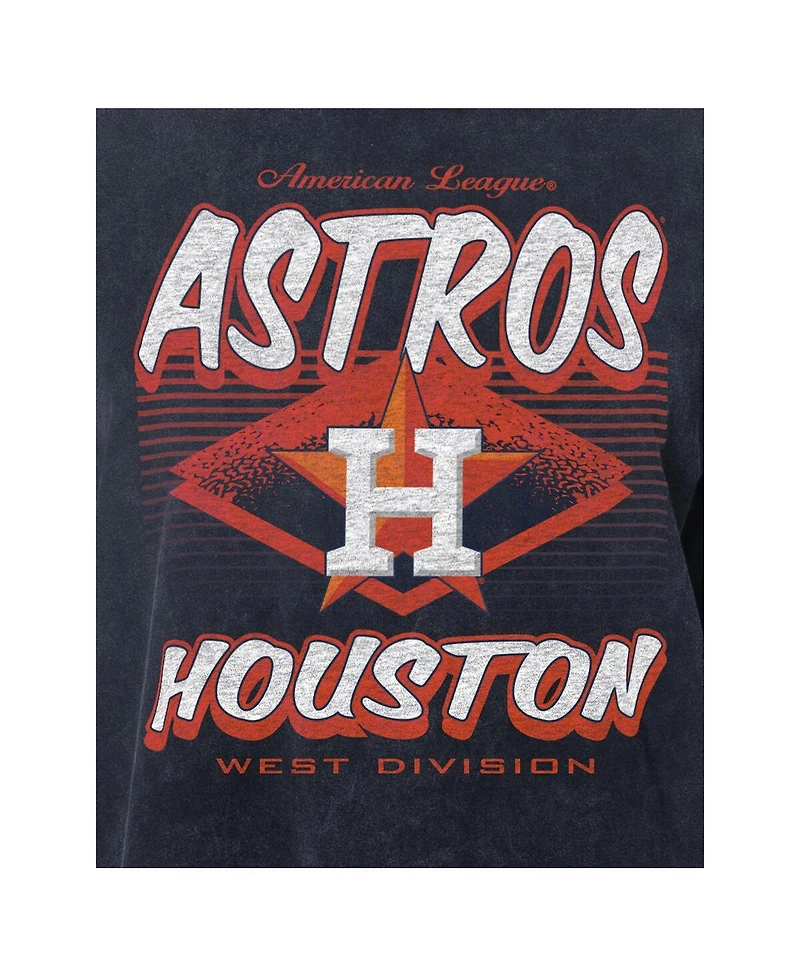 New Era Women's Navy Houston Astros Mineral Wash Oversized T-Shirt