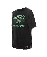 New Era Women's Black Boston Celtics Throwback Mineral Wash Oversized T-Shirt