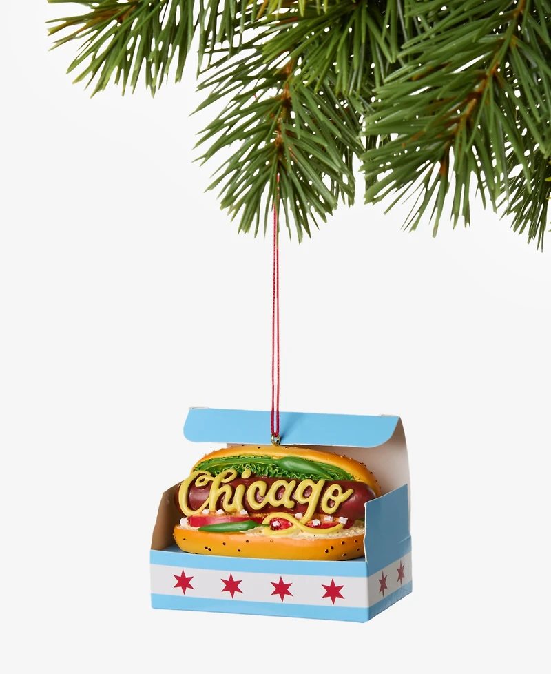 Holiday Lane Regional Chicago Hot Dog Ornament, Macy's Exclusive