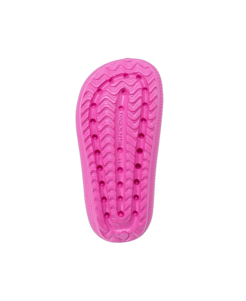 Bebe Girls' Eva Slide – Lightweight and Comfy Sandals with Fruit Charms