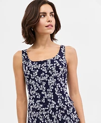 Jones New York Women's Printed Tiered Maxi Dress