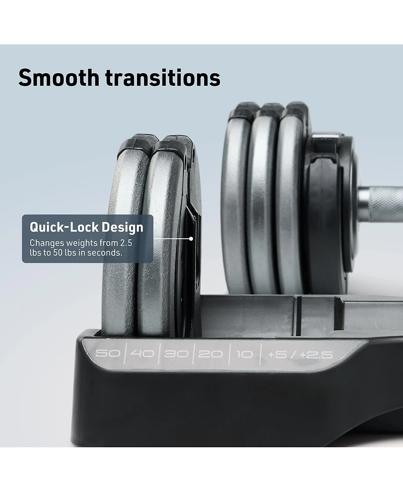 NordicTrack Single 55lb Select-a-Weight Dumbbell