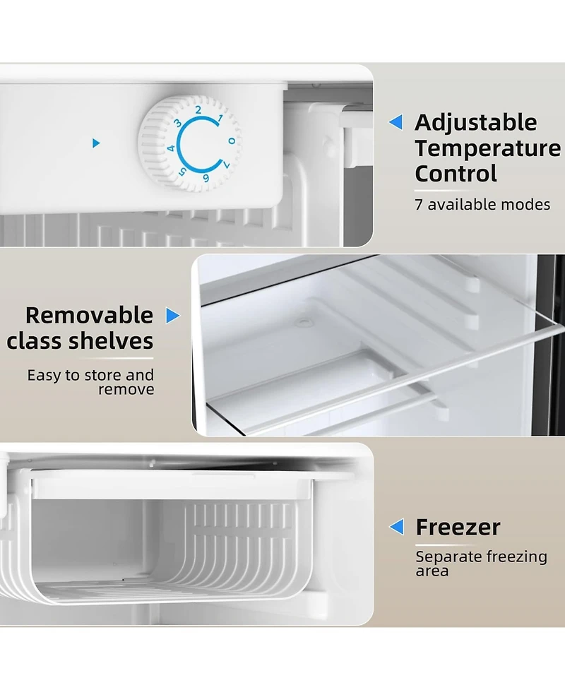 Antarctic Star 2.5 Cu. Ft. Compact Refrigerator with Chiller Compartment