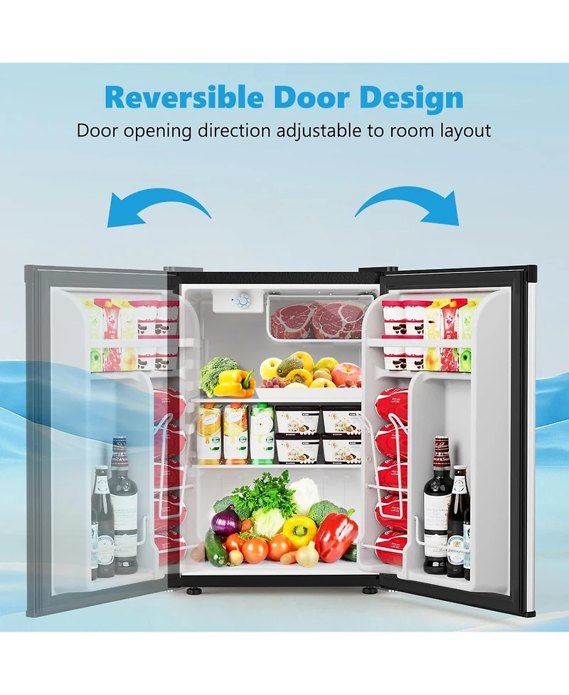 Antarctic Star 2.5 Cu. Ft. Compact Refrigerator with Chiller Compartment