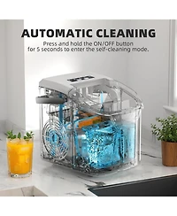 Antarctic Star Portable Countertop Ice Maker, Fast Production with 2 Ice Sizes & Self-Cleaning