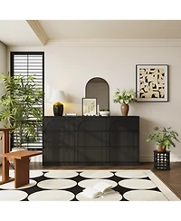 Homsee 63" 9-Drawer Wooden Dresser with Elegant Design – Bedroom Storage Chest