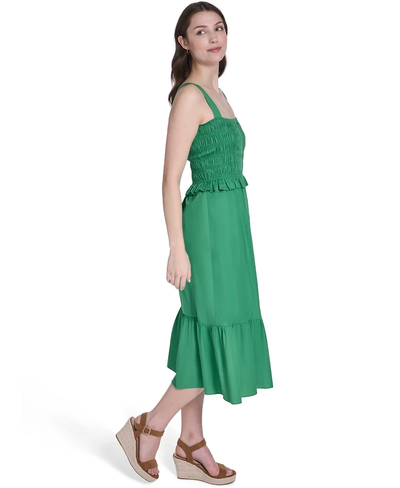 Eliza J Petite Square Neck Midi Dress