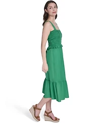 Eliza J Petite Square Neck Midi Dress