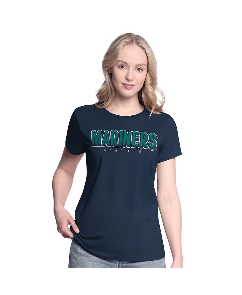 G-iii 4Her by Carl Banks Women's 2-Pack Navy/Teal Seattle Mariners Two T-Shirt Combo Pack