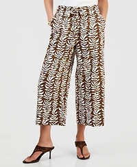 I.n.c. International Concepts Petite Printed Linen High-Rise Wide-Leg Pants, Macy's Exclusive