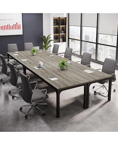 Tribesigns 6.5ft Conference Room Table, 157.48" W x 55.12" D Large Office Meeting Table (4 Pcs)