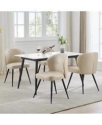 gaomon Pu Leather Dining Chairs Set of 4, Upholstered Chairs with Steel Legs