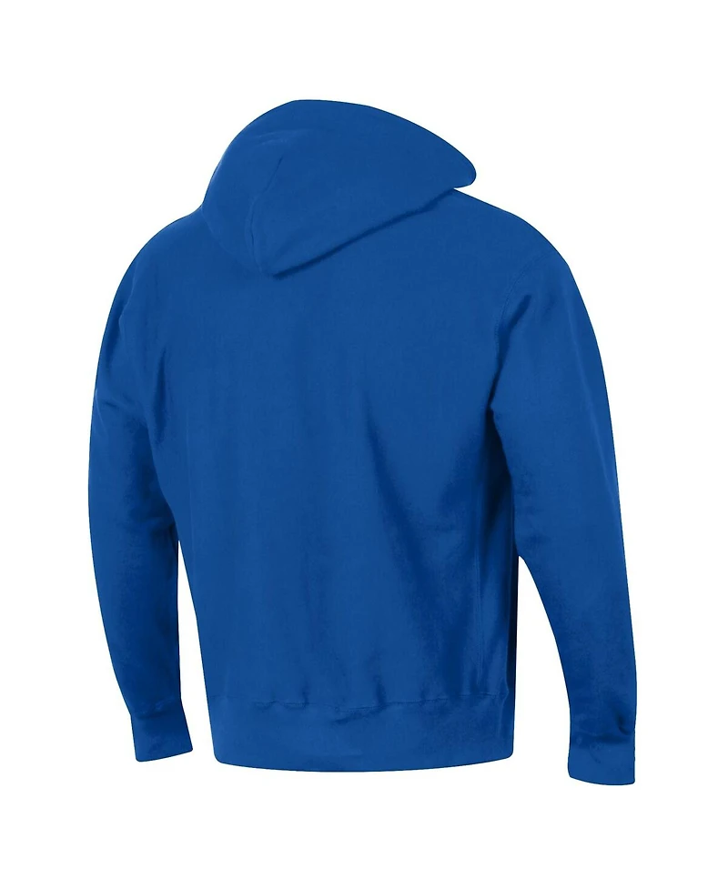 Champion Men's Royal Chicago Cubs Reverse Weave Chenille Hoodie